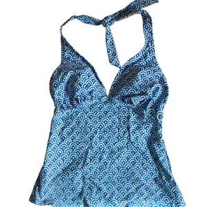 Merona Tankini Swim Top Halter tie